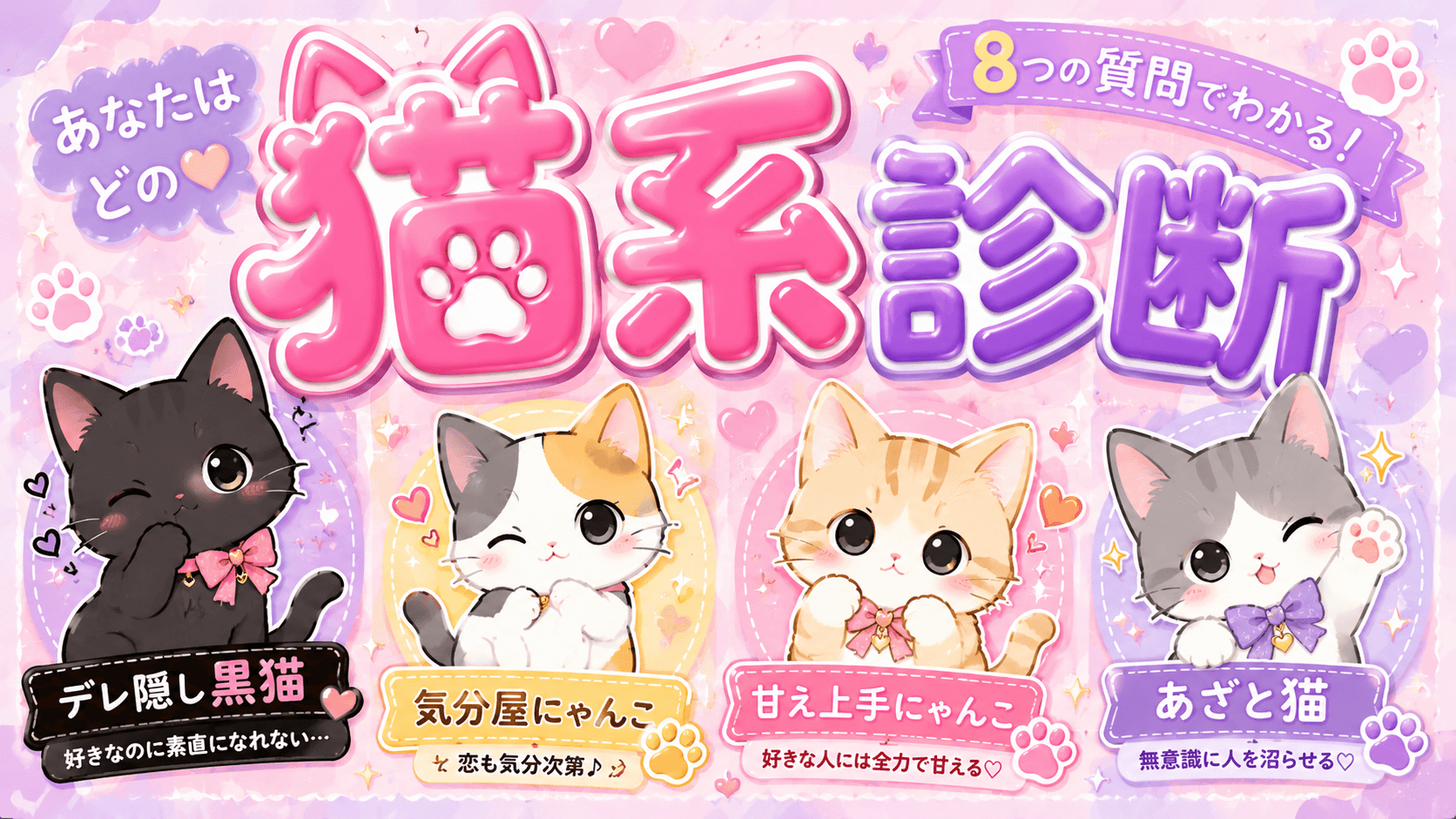 あなたはどの猫系？恋愛猫タイプ診断