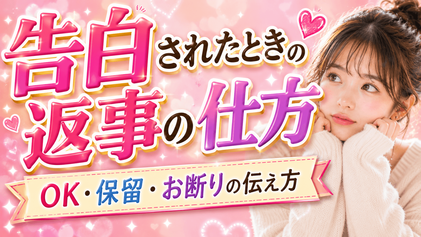 告白されたときの返事の仕方|OK・保留・お断りの伝え方